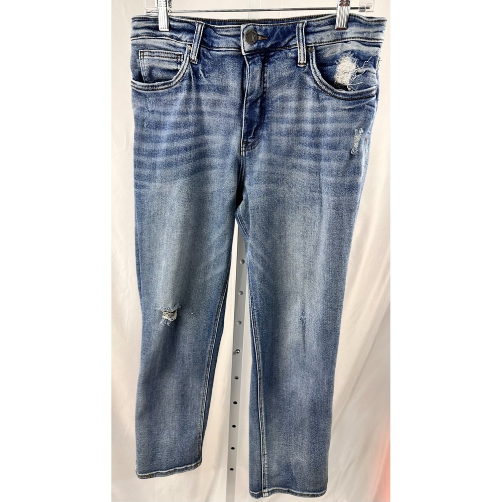 Kut From The Kloth Jeans Womens‎ 12 Blue Distressed Stretch Denim Casual Jeans